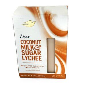 Dove Coconut Milk & Sugar Lychee Smooth Revitalizer Cleansing Bar Soap NWT